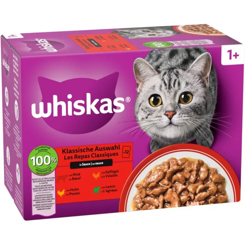 Økonomipakke: 96 x 85 g Whiskas 1+ Adult portionsposer
