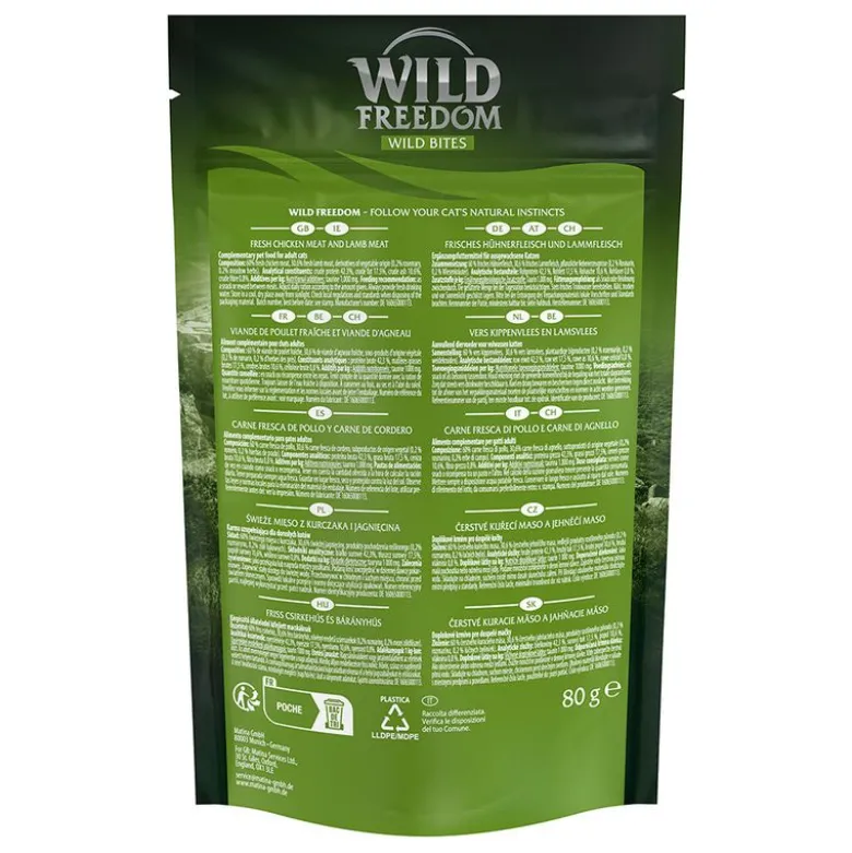 Økonomipakke: 3 x 80 g Wild Freedom Snack - Wild Bites (kornfri)