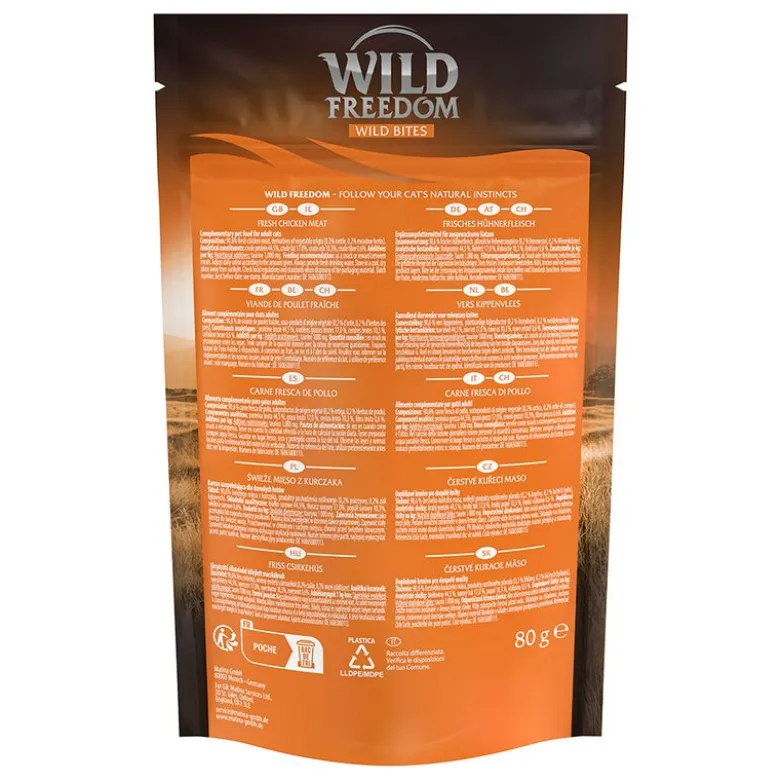 Økonomipakke: 3 x 80 g Wild Freedom Snack - Wild Bites (kornfri)