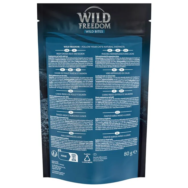 Økonomipakke: 3 x 80 g Wild Freedom Snack - Wild Bites (kornfri)