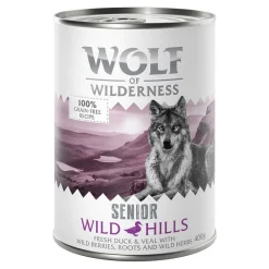 Økonomipakke: 12 x 400 g Wolf of Wilderness Senior