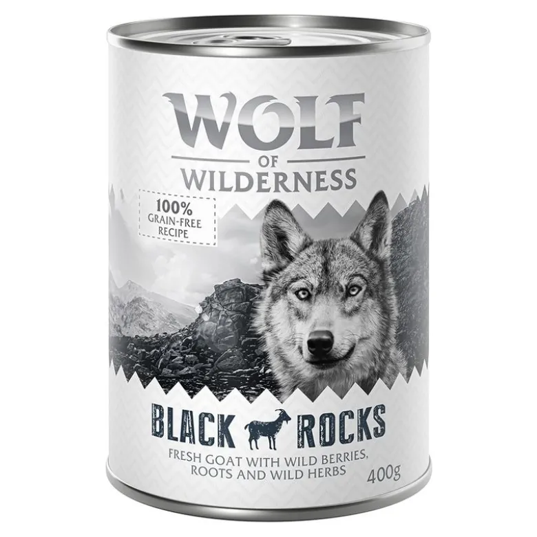 Økonomipakke: 24 x 400 g Wolf of Wilderness Adult - Single Protein