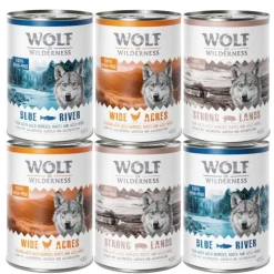 Økonomipakke: 24 x 400 g Wolf of Wilderness Adult - Single Protein