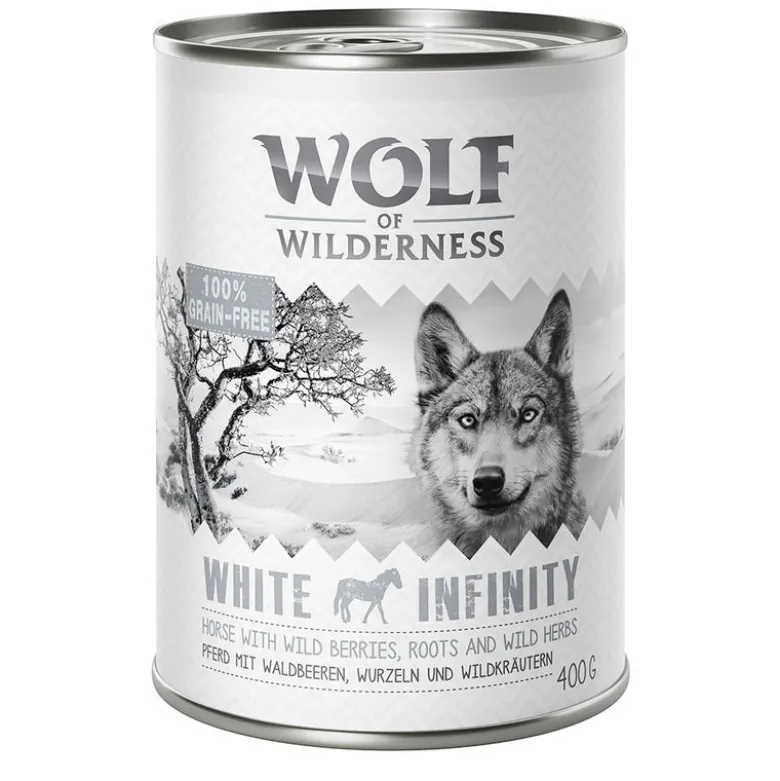 Økonomipakke: 24 x 400 g Wolf of Wilderness Adult - Single Protein