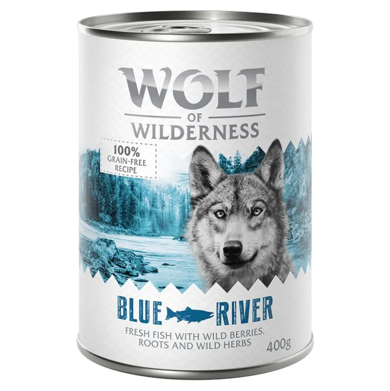 Økonomipakke: 24 x 400 g Wolf of Wilderness Adult - Single Protein