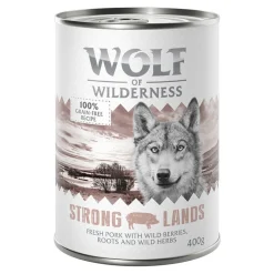 Økonomipakke: 24 x 400 g Wolf of Wilderness Adult - Single Protein