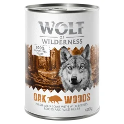 Økonomipakke: 24 x 400 g Wolf of Wilderness Adult - Single Protein
