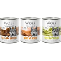 Økonomipakke: 12 x 800 g Wolf of Wilderness Adult - Single Protein