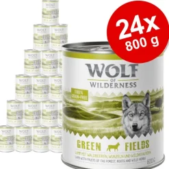 Økonomipakke: 24 x 800 g Wolf of Wilderness Adult