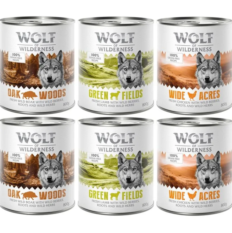 Økonomipakke: 24 x 800 g Wolf of Wilderness Adult