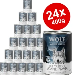 Økonomipakke: 24 x 400 g Wolf of Wilderness 