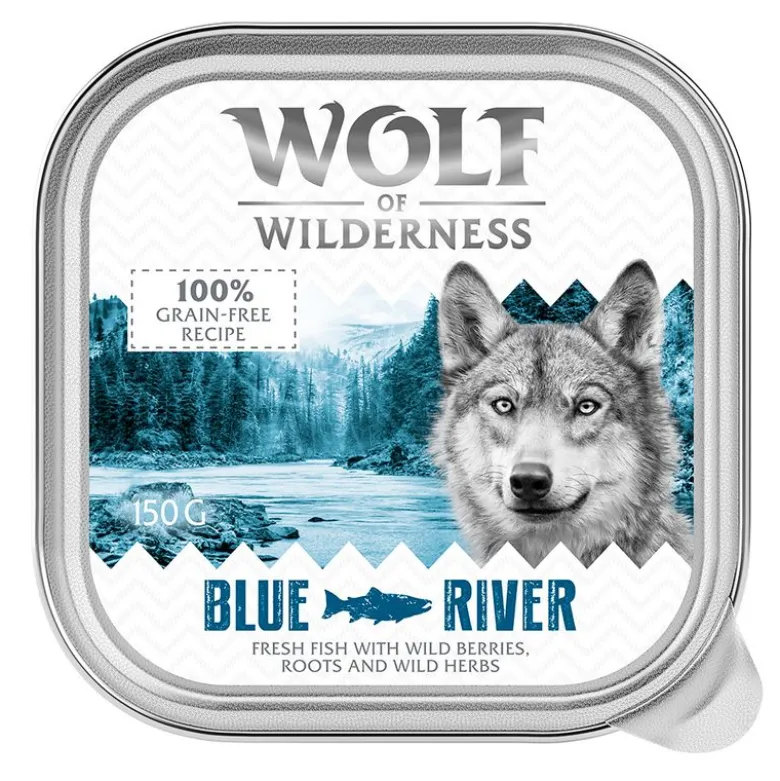 Økonomipakke: 24 x 150 g Wolf of Wilderness Adult bakke