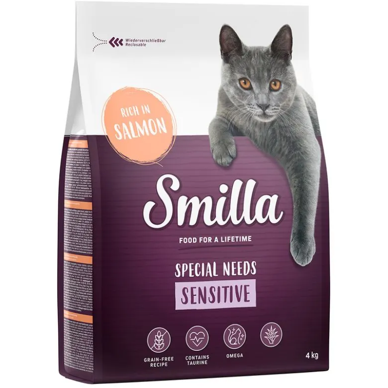 Økonomipakke: 2 x 4 kg Smilla kattefoder