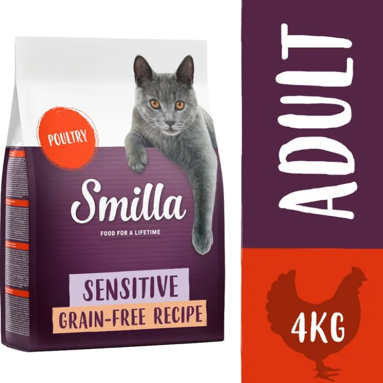 Økonomipakke: 2 x 4 kg Smilla kattefoder