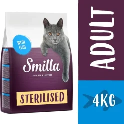 Økonomipakke: 2 x 4 kg Smilla kattefoder