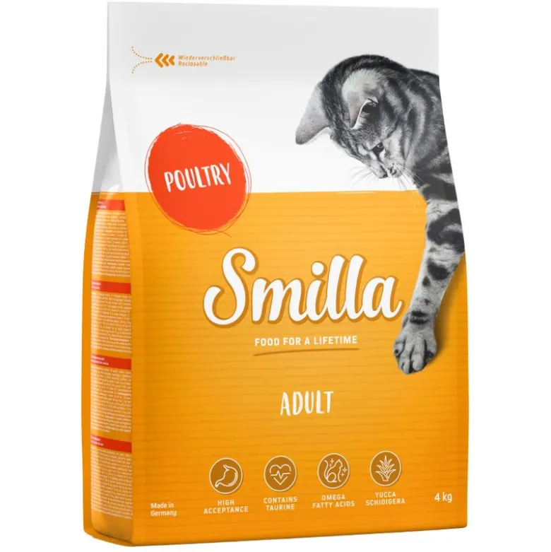Økonomipakke: 2 x 4 kg Smilla kattefoder