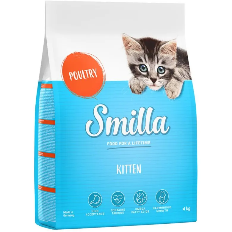 Økonomipakke: 2 x 4 kg Smilla kattefoder