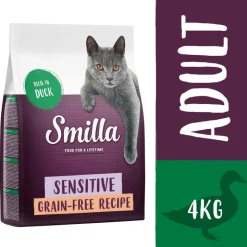 Økonomipakke: 2 x 4 kg Smilla kattefoder