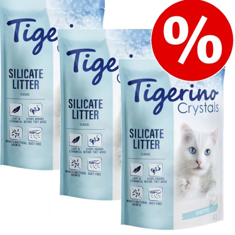 Økonomipakke: 3 x 5 l Tigerino Crystals