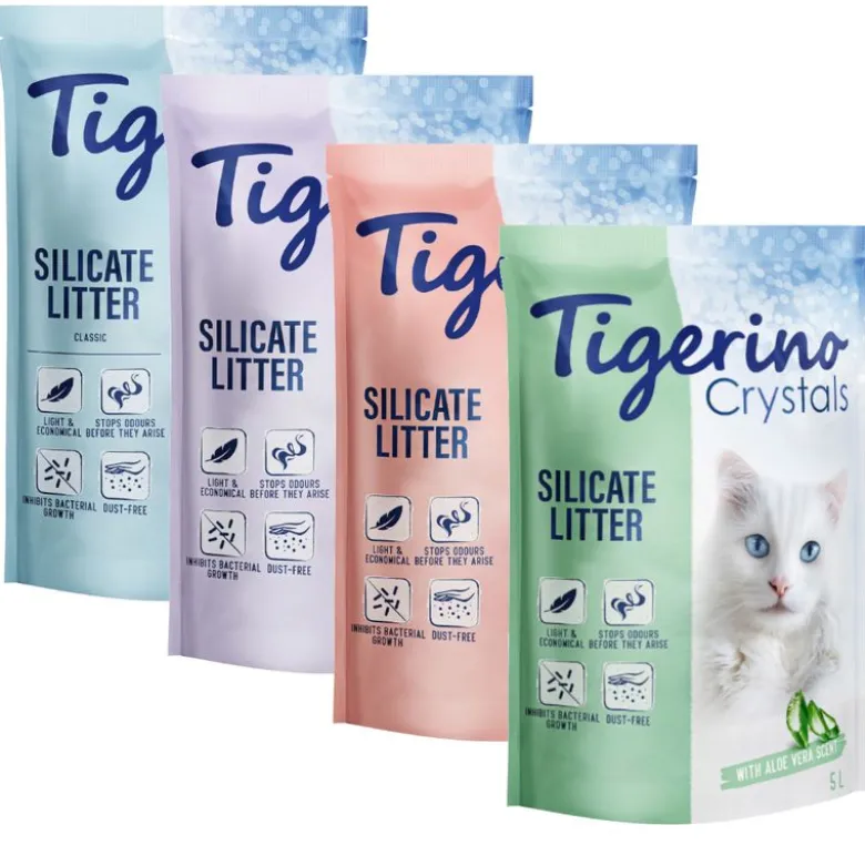Økonomipakke: 6 x 5 l Tigerino Crystals kattegrus