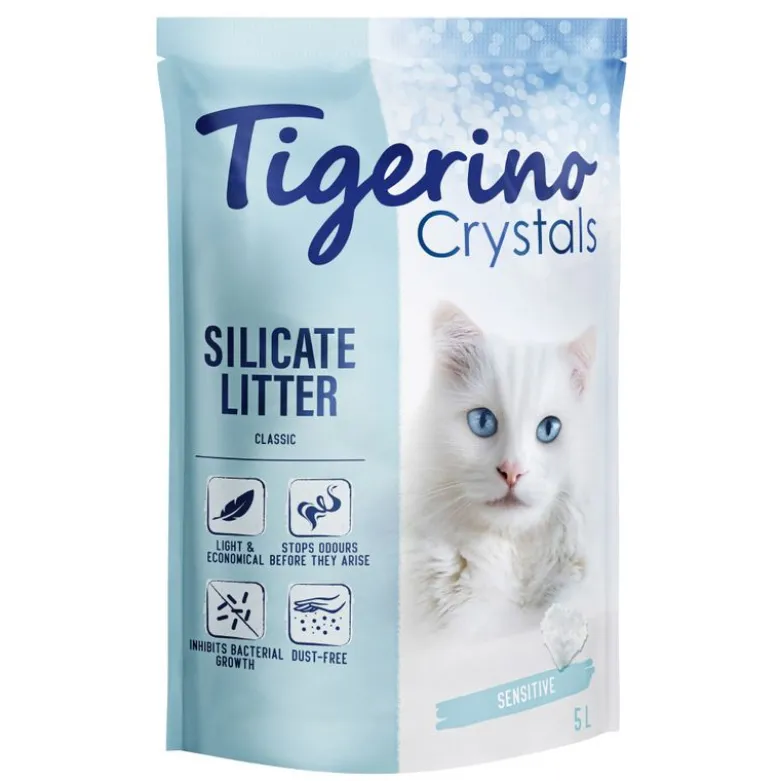 Økonomipakke: 6 x 5 l Tigerino Crystals kattegrus