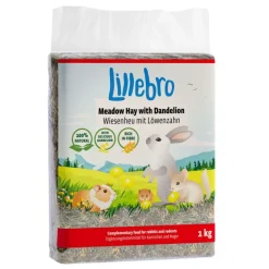 Lillebro enghø med æble, mælkebøtte eller gulerod