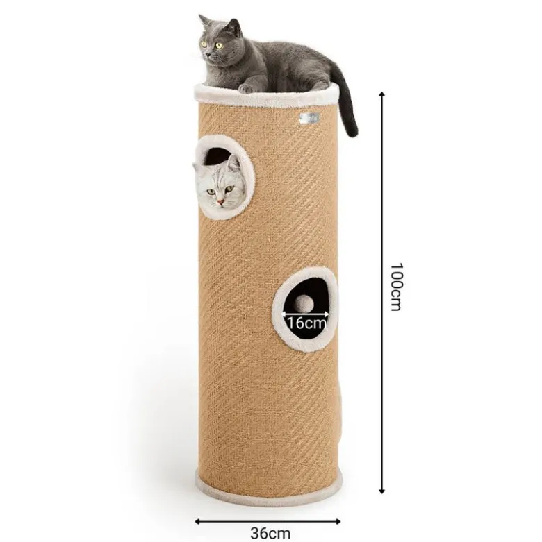 Lionto kradsetønde med jute, beige