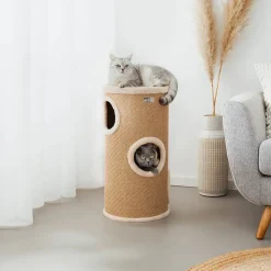 Lionto kradsetønde med jute, beige