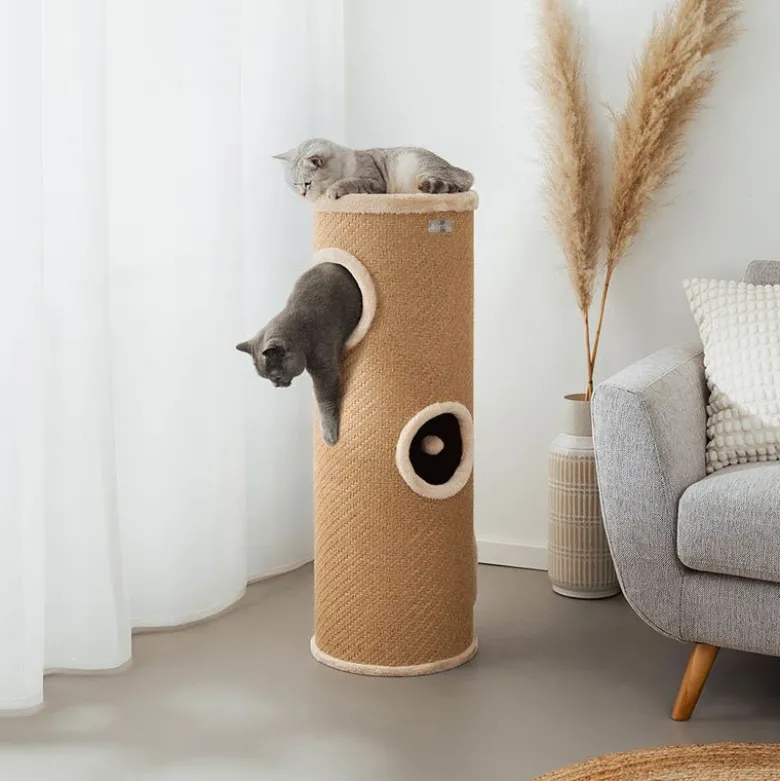 Lionto kradsetønde med jute, beige