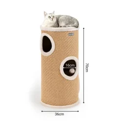 Lionto kradsetønde med jute, beige
