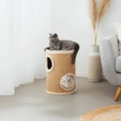 Lionto kradsetønde med jute, beige