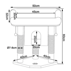 Lionto kradsetræ, 60 cm