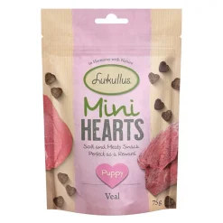 Lukullus Puppy "Mini Hearts" Snacks Kalvekød (kornfri)