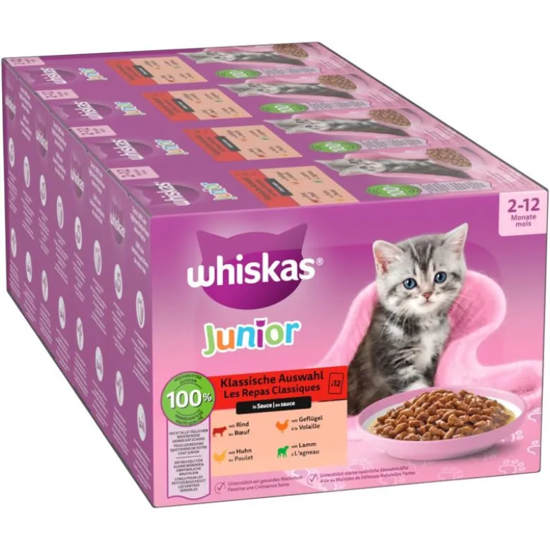 Megapakke Whiskas Junior portionsposer 48 x 85 g