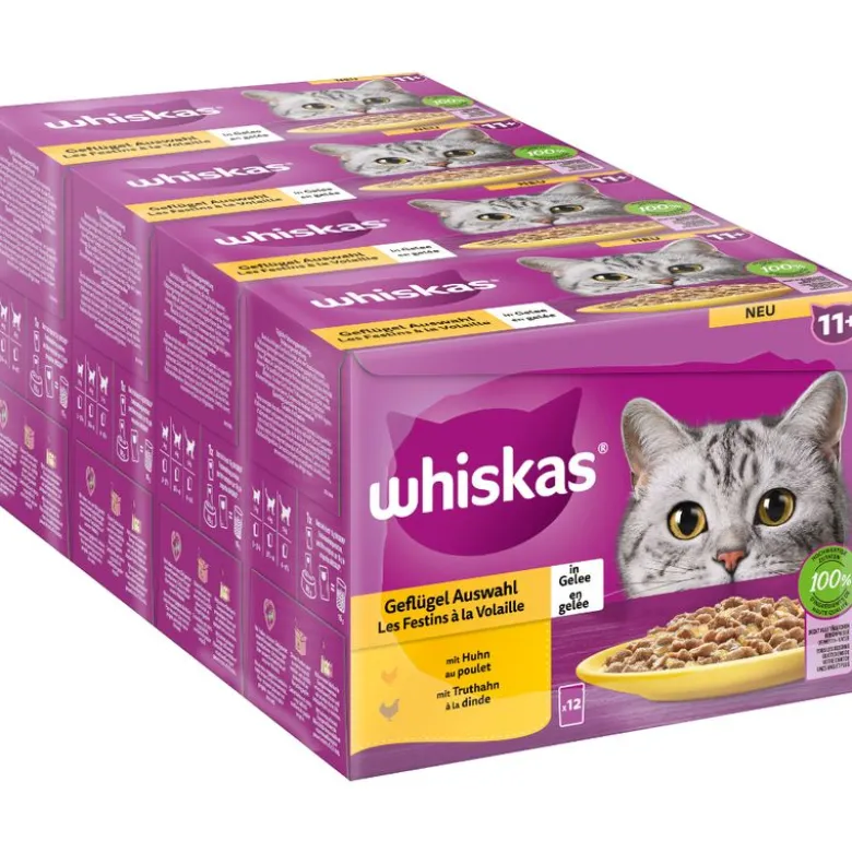 Megapakke: 144 x 85 g Whiskas Senior portionsposer