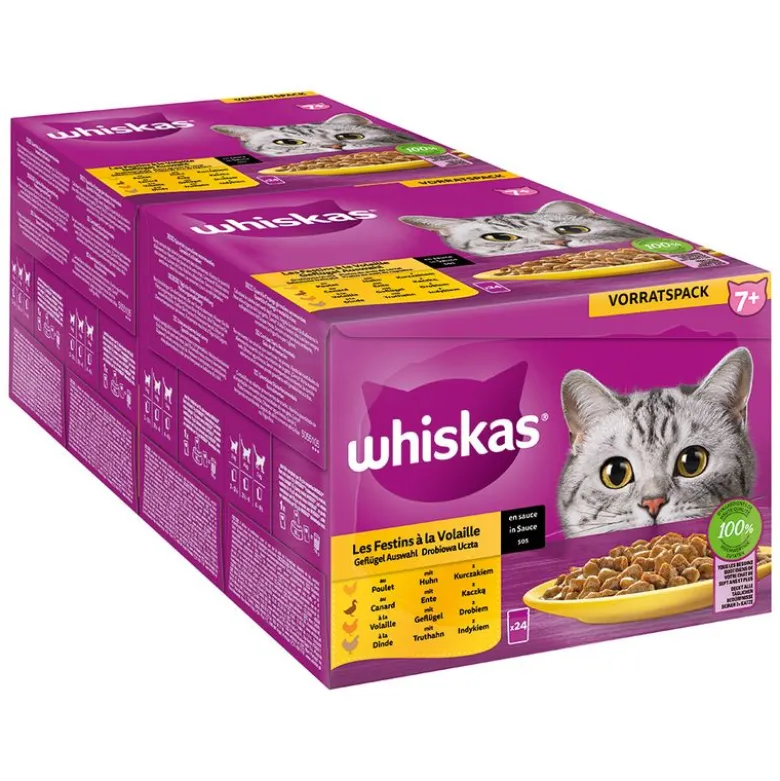 Megapakke: 144 x 85 g Whiskas Senior portionsposer