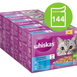 Megapakke: 144 x 85 g Whiskas Senior portionsposer
