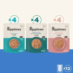 Mixpakke: Applaws pouch i gelé 12 x 70 g