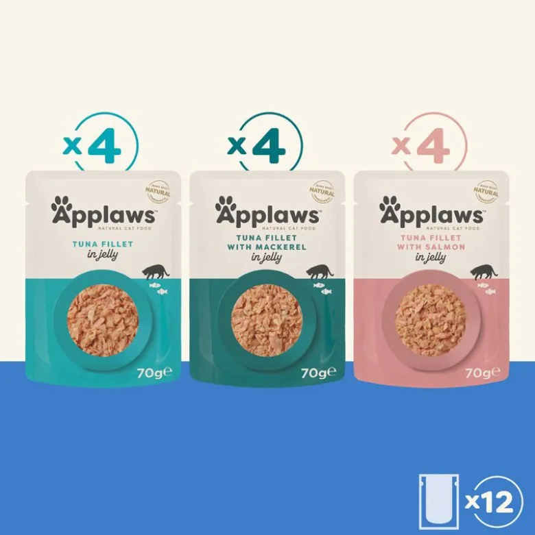 Mixpakke: Applaws pouch i gelé 12 x 70 g