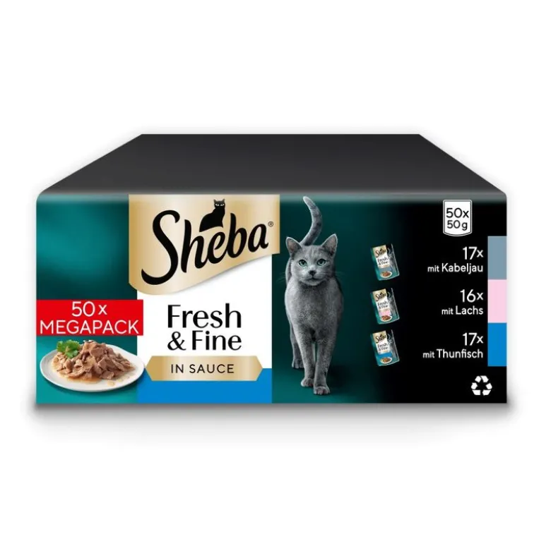 Mixpakke Sheba Fresh Fine fresh portionsposer 50 x 50 g