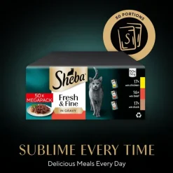 Mixpakke Sheba Fresh Fine fresh portionsposer 50 x 50 g