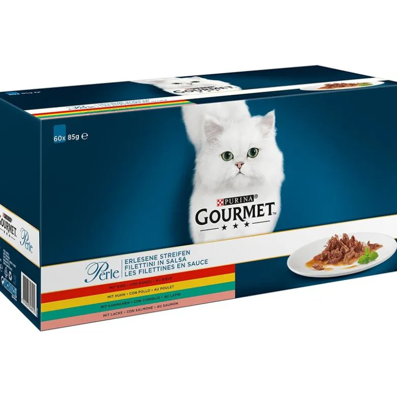 Mixpakke: 60 x 85 g Gourmet Perle