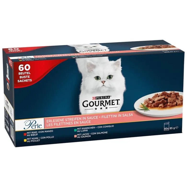 Mixpakke: 60 x 85 g Gourmet Perle