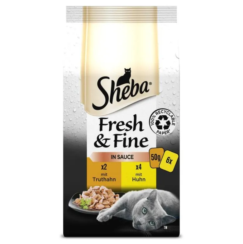 Multipack Sheba Fresh & Fine Portionsposer 6 x 50 g