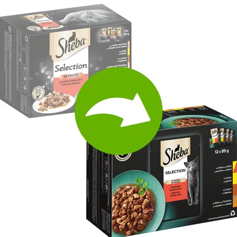 Multipakke Sheba varianter i portionsposer 12 x 85 g