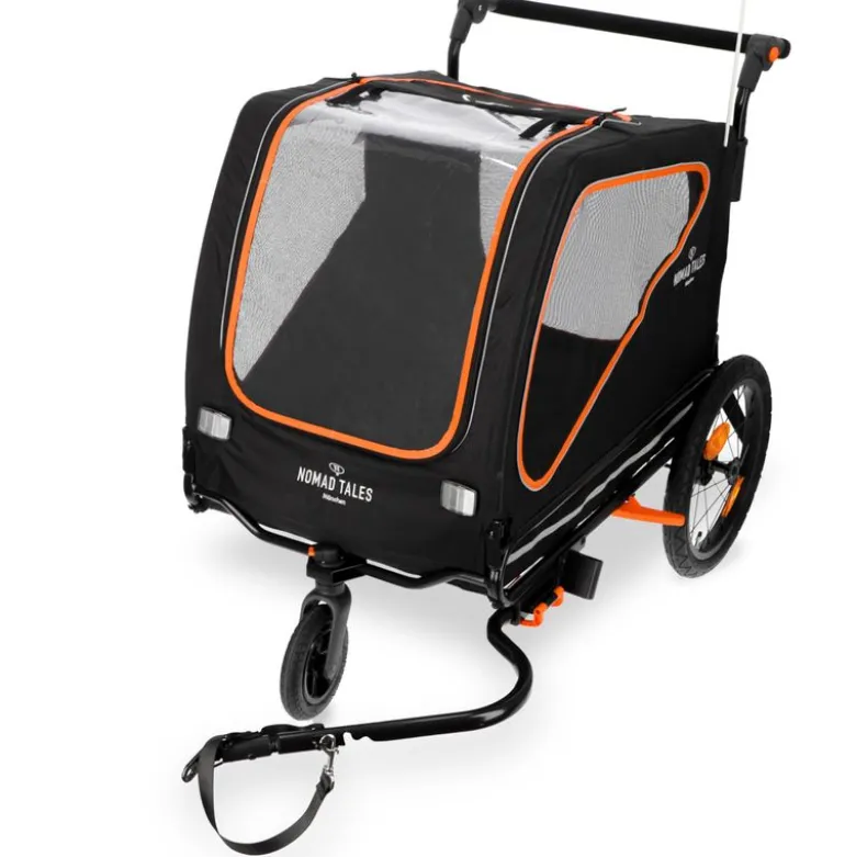 Nomad Tales Spirit cykeltrailer, ebony/tangerine