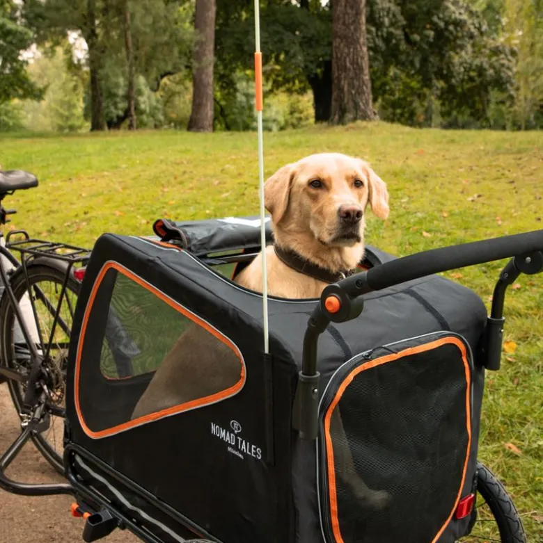 Nomad Tales Spirit cykeltrailer, ebony/tangerine