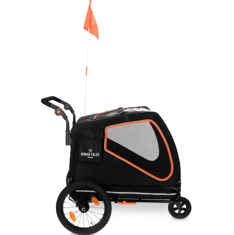 Nomad Tales Spirit cykeltrailer, ebony/tangerine
