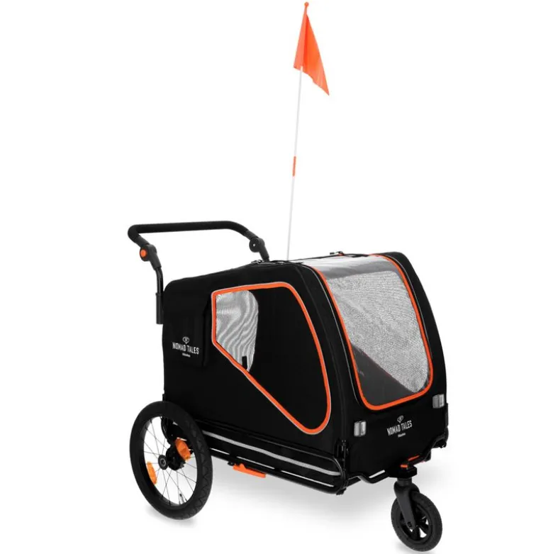 Nomad Tales Spirit cykeltrailer, ebony/tangerine