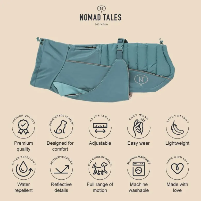 Nomad Tales Spirit Softshell-hundefrakke Pacific